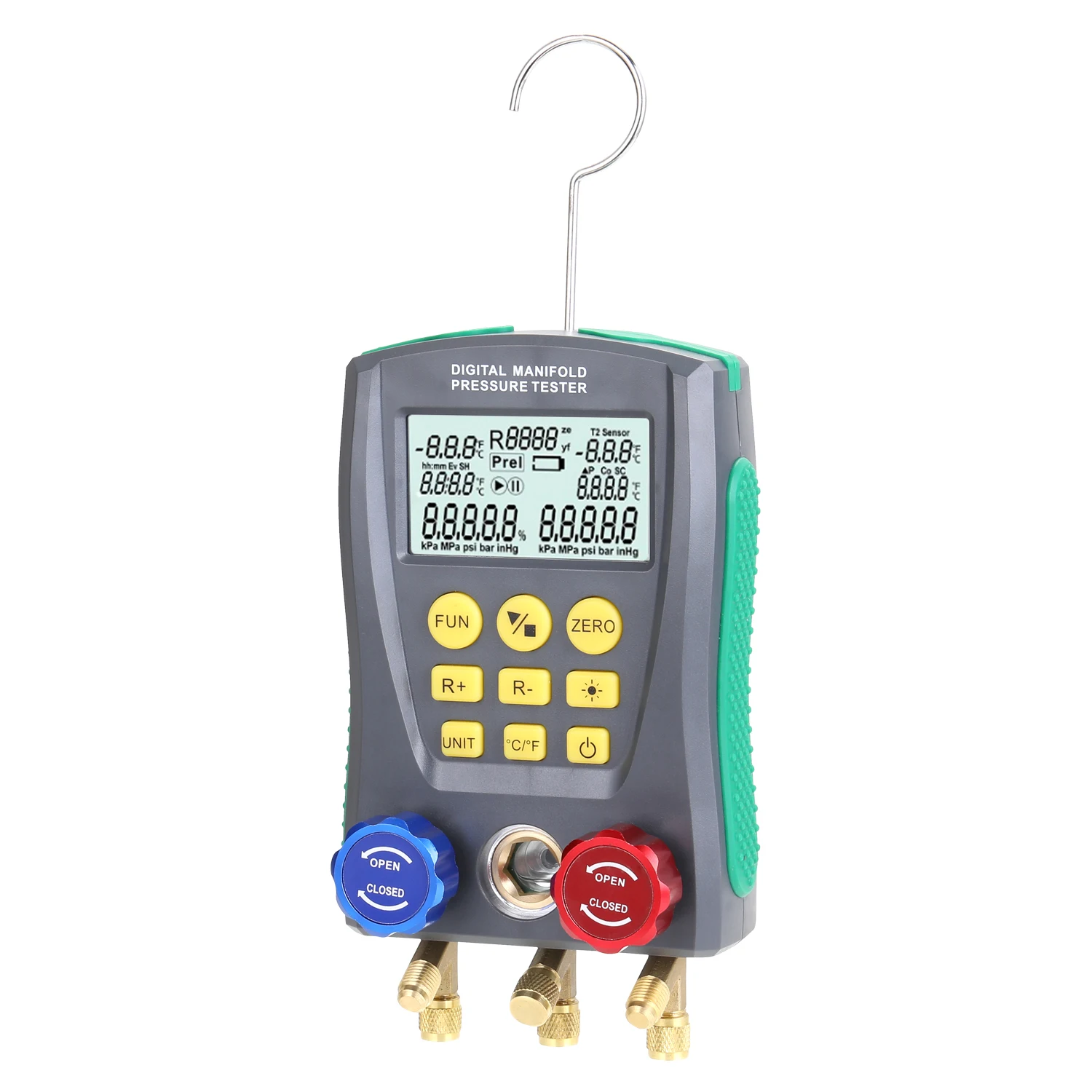 Pressure Gauge Refrigeration Digital Vacuum Pressure Manifold Tester Meter HVAC Temperature Tester Digital Manifold Gauge Meter