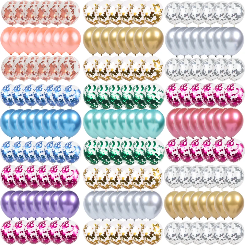 14/20pcs Multi Confetti Heart Star Foil Balloon Baby Shower Happy Birthday Party Helium Ballons Wedding Anniversary Decor Globos image 6