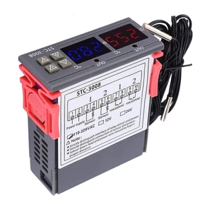 Double digital temperature controller, thermoregulator, thermostat with refrigerator heater, two output relay, 12V, 24V, 220V, STC-3008 10 Main Thermostat Sales for Hoker - №2