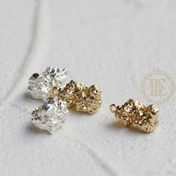 DIY Supply-One Piece Premium Plated Solid Brass Finding Nugget - 13x7mm (4696C)