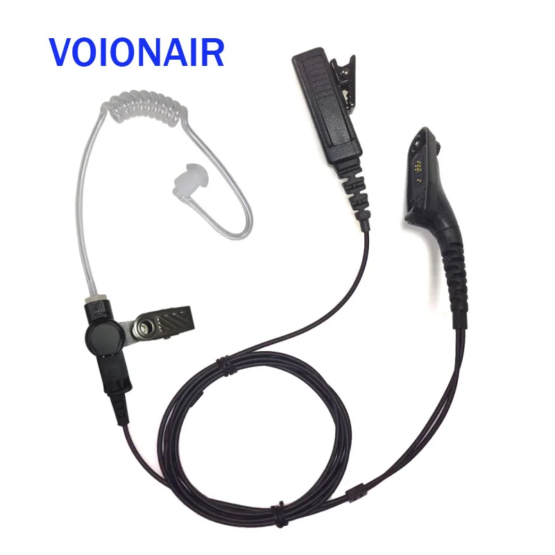 

VOIONAIR 10pcs/lot Surveillance Air Tube Earpiece Headset Earphone Speaker Mic PTT for Motorola XIR P8268 GP328D XPR6550