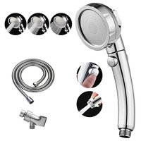 Z&L ABS 3 Modes Adjustable Handheld Bathroom Shower Head with Stop Button Saving Water High Pressure Shower Head