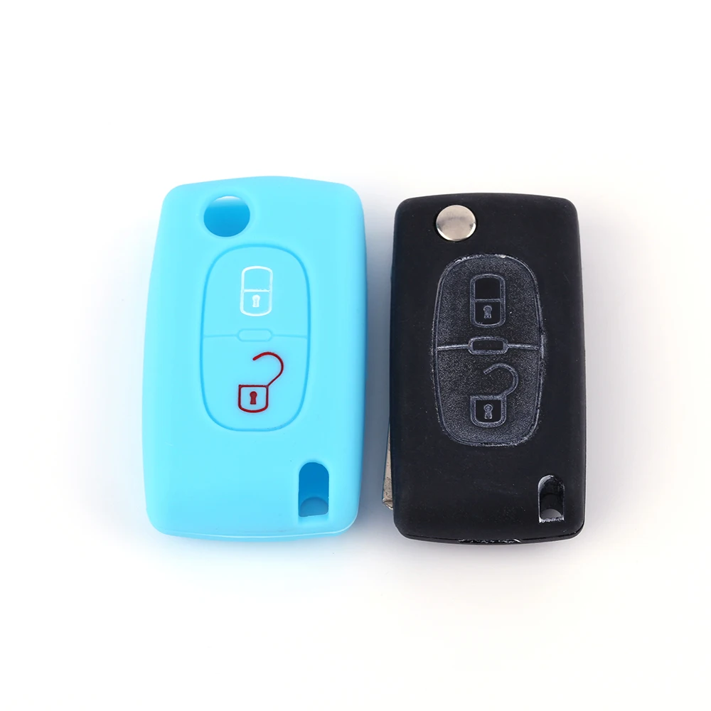 Car Interior Decoration Black Key Shell Bag Rubber Keyless Entry Remote Silicone Cay Key Case Key Fob Skin Cover Protector