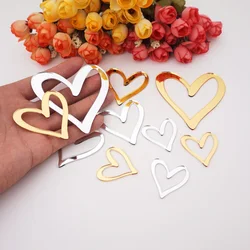 Creative DIY Hollow Out Heart Shape Acrylic Mirror Decoration Wedding Birthday Party Tags