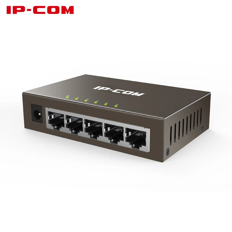 Conmutador Gigabit Ethernet IP-COM G1005 de 5 puertos, conmutador de red Ethernet de 10/100/1000Mpbs, conmutador de escritorio Gigabit de 5 puertos Auto MDI/MDIX