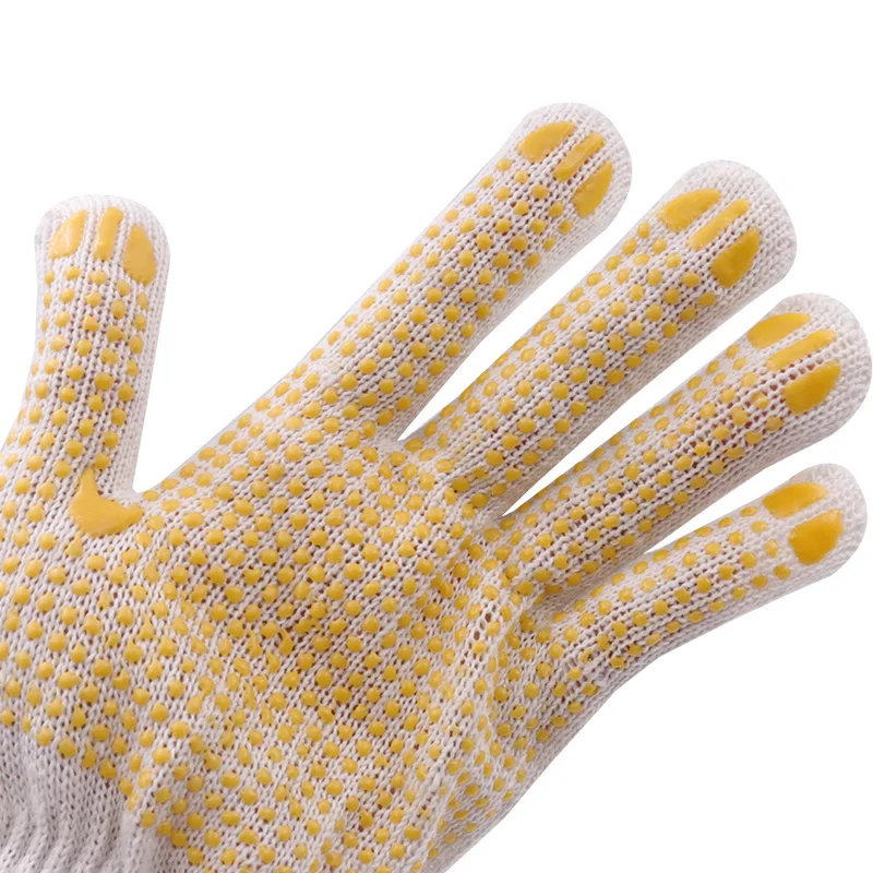 Breathable driving mountaineering non-slip wear-resistant PVC dotted gloves glued protective gloves