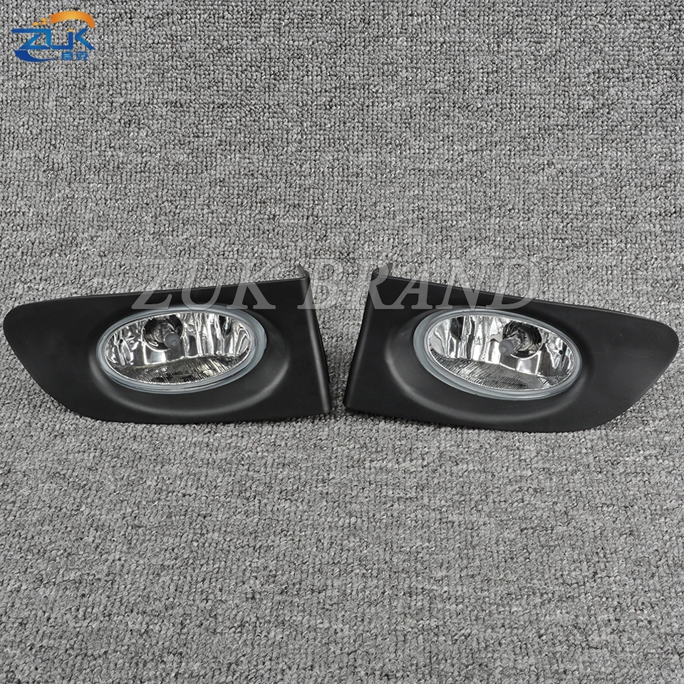 Car Front Bumper Fog Light Reflector Lamp Upgrade Kit For HONDA FIT JAZZ GD1 GD3 2003-2008 Japan Version Additional Foglight Set