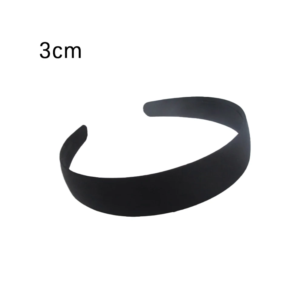 Black Simple Wide Headband 1.5/2/2.5/3/4cm Women Girl DIY Jewelry Material Cloth Non-slip Headband Semi-finished Hair Accessorie