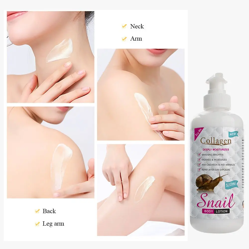 LAIKOU Collagen Snail Face Body Cream Deep Moisturizing Whole Body Brightening Improve Chicken Skin Anti-drying Body Lotion Care