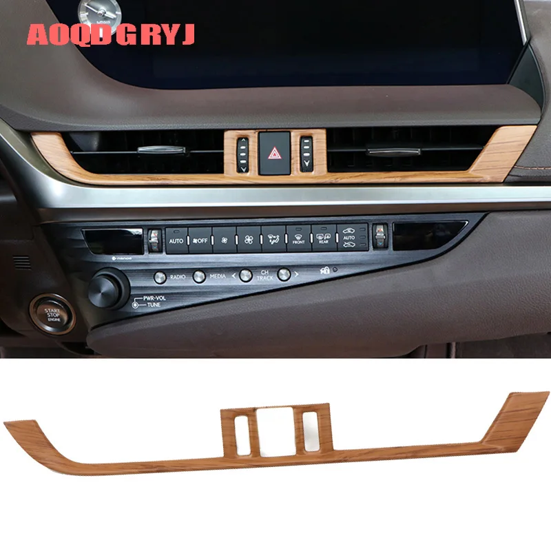 

Car Styling Wood Grain Texture Central Control Air Outlet Moulding Trim Cover for Lexus ES350 ES300H 2019-2020