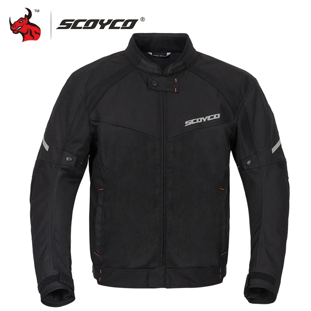 

SCOYCO Summer Men Motorcycle Jacket Motocross Off-Road Jacket Motor Racing Jacket Breathable Mesh Moto Jacket Protective Gear