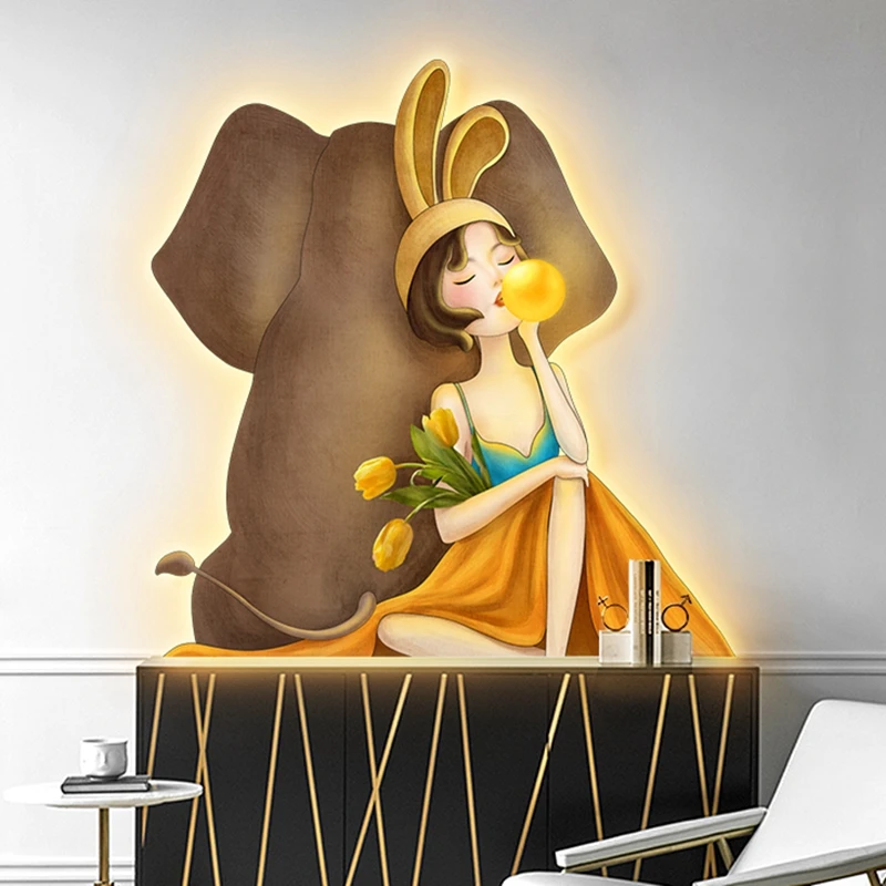 

Post Modern Art Deco LED Wall Lamp for Living Room Home Decoration Cute Cartoon Art Lamp for Painting Fancy Lighting Sconces