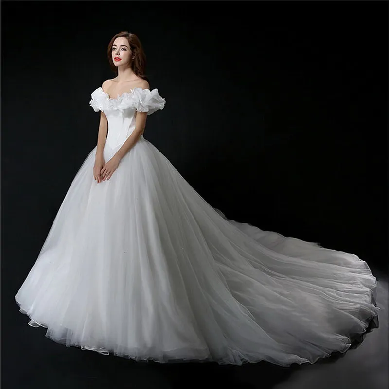 

Real Photo Cinderella Off the Shoulder Princess Bridal Gown Newest Movie Inspired Brides 2018 mother of the bride dresses