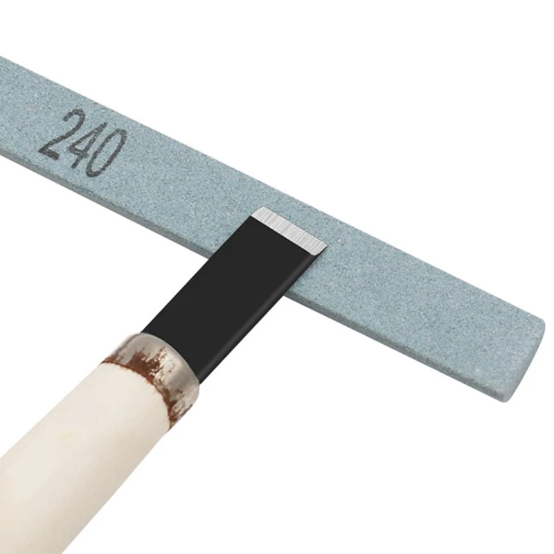 Portable Knife Sharpening Stone Semicircular Oilstone Strip for Knife Grinding Tools Diamond Polishing Leather