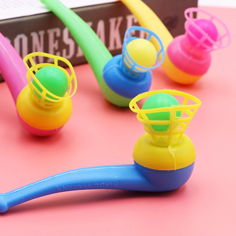 5pcs Random Color Children Blow Pipe & Balls Toys Plastic Whistle Party  Gifts Wedding Kids Ball Plaything Party Toy