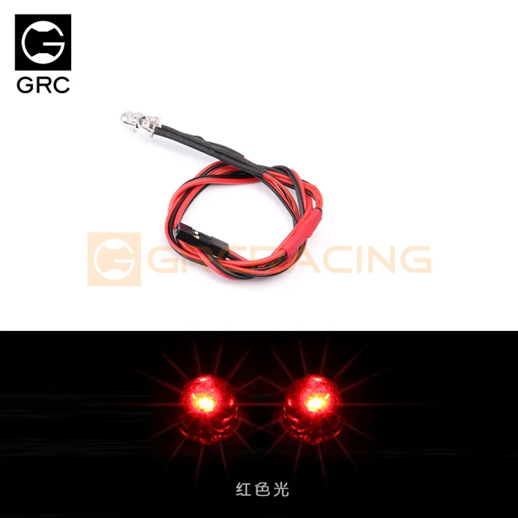 GRC 1Pair 5 Colors 5mm LED Light Hat Lamp 3-7.4V for RC Crawler Traxxas TRX4 Axial SCX10 D90 Tamiya MST RC Car DIY Parts #G157X