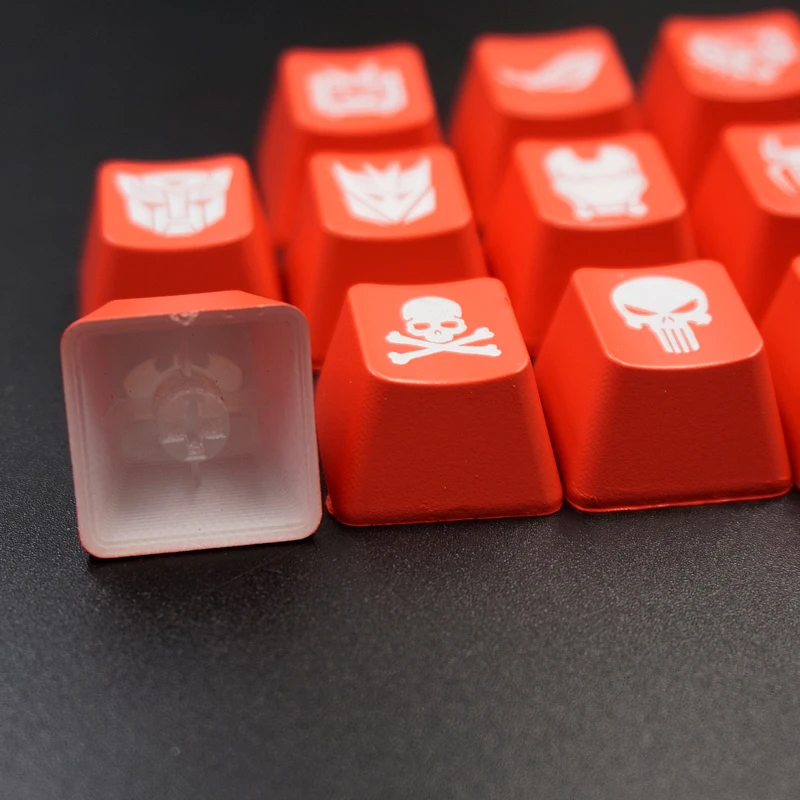 Bàn Phím Cơ Cá Tính Đèn Nền Keycap Màu Đỏ Cho Biến Hình Bát Nhện Sắt Người Ngoài Hành Tinh Punisher Skul Bilibili ROG Cô Gái