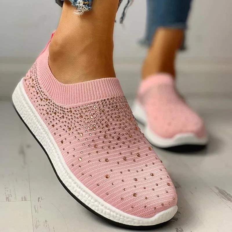 2021 New DIY Style Women Dance Shoes Girls Crystal Sneaker Jazz Dancing Shoes Colored Sport Running Street Casual Dance Shoes