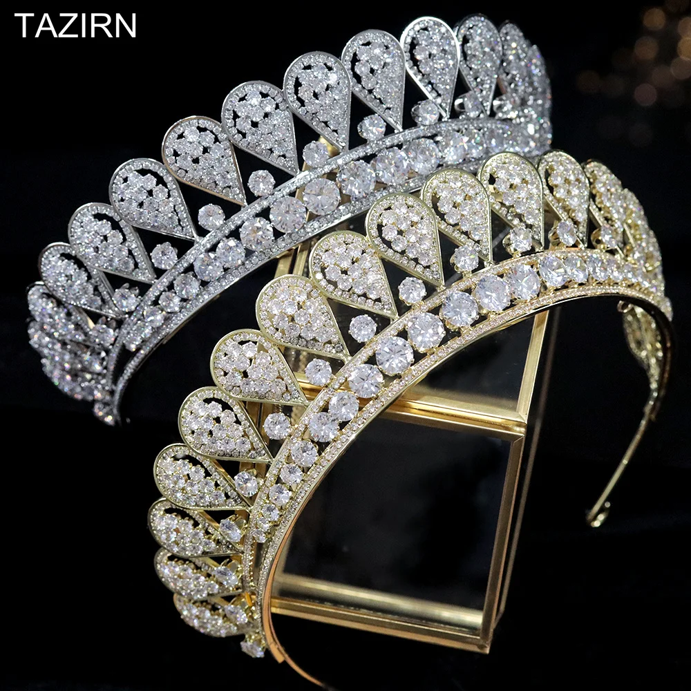 Tiaras de circonia cúbica para mujer, accesorios de joyería para boda, tocado en forma de gota, los mejores regalos para novia