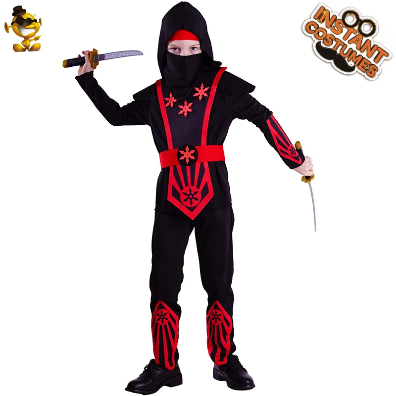 

Kids Ninja Costume Halloween Role Play Warrior Ninja Children Outfits Cosplay Children Costumes