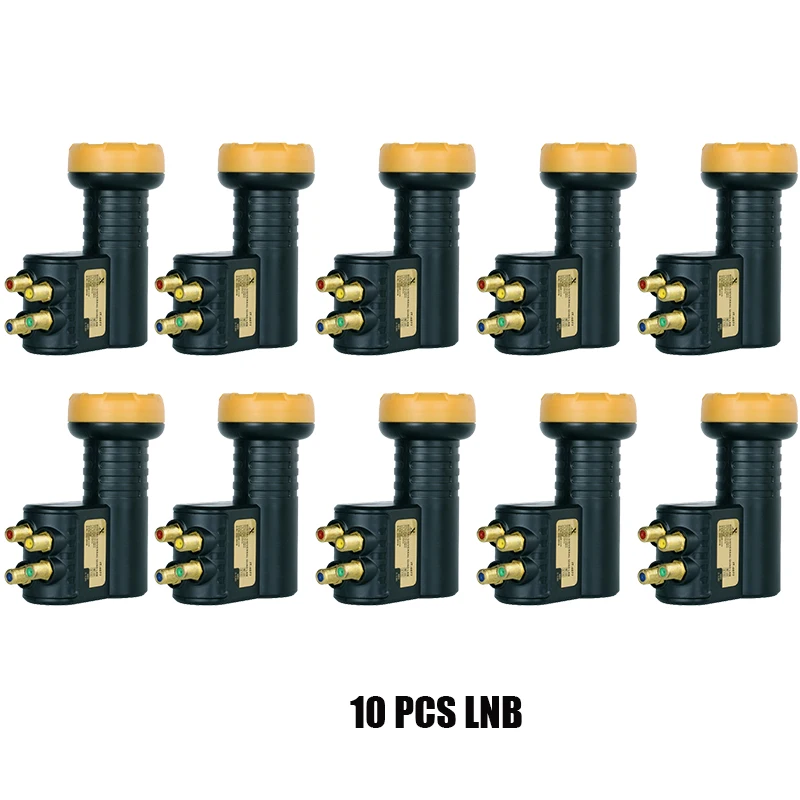 

10pcs Universal Quad LNB For Satellie TV Receiver Quattro LNB Supper Quality Ku Band LNBF Noise Figure 0.1dB LNB 4