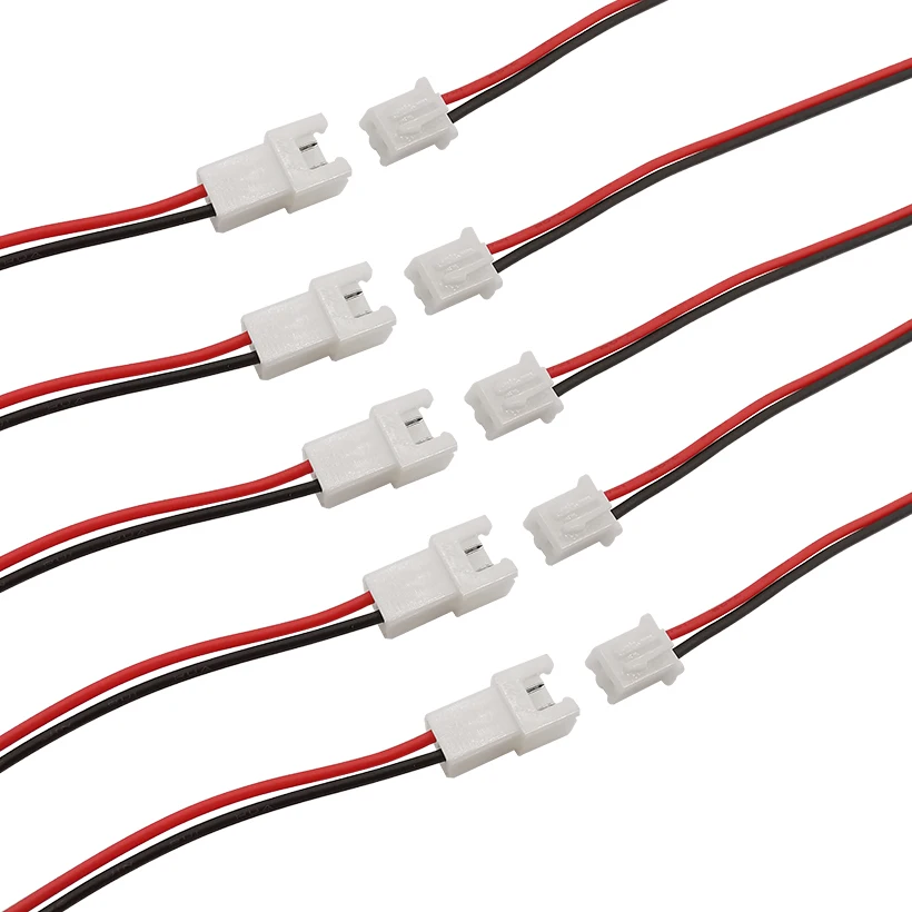 5/10/20Pcs JST XH 2.54 2.54mm 2 Pin Male Plug Female Socket Cable Wire Connector Length 20cm 26AWG