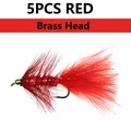 5pcs Red brassbead