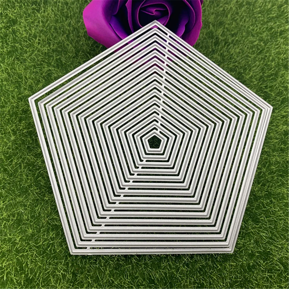 Geometry Multi-level shape border metal cutting mould pattern scrapbook die embossingDIY handicraft paper card photo album metal