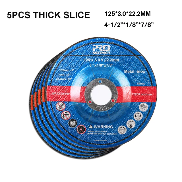 PROSTORMER 1 มม./3 มม.115 มม./125 มม.บดล้อ Slice 5 ชิ้นเหมาะสำหรับ 20V ไร้สายไฟฟ้าเครื่องบดมุม