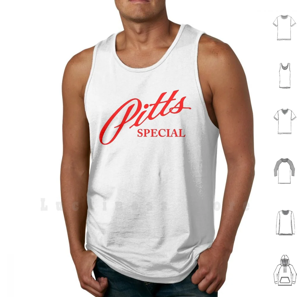 Pitts Special tank tops vest sleeveless Pitts Special Aerobatic Biplane Logo Vintage Pilot Aeroplane Airplane