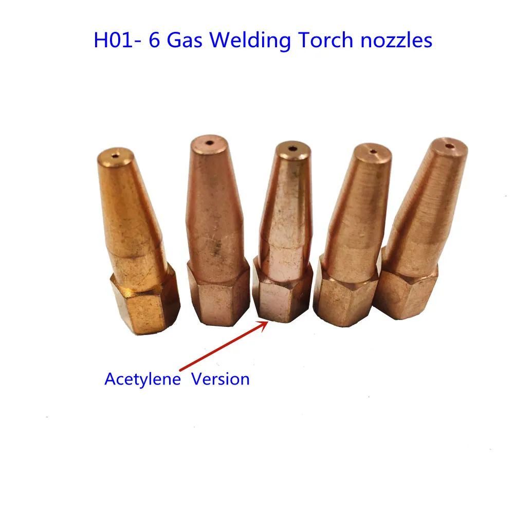 5Pcs Oxy Propane Gas Acetylene เชื่อมเชื่อมเคล็ดลับสำหรับ H01-6เชื่อมไฟฉาย