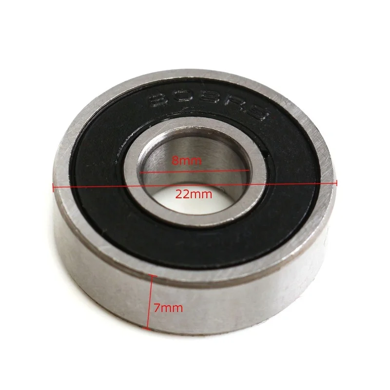 10PCS 608 2RS Bearing 8*22*7 mm Skateboard Wheels Bearings Miniature Skate Roller 608-2RS 608 RS