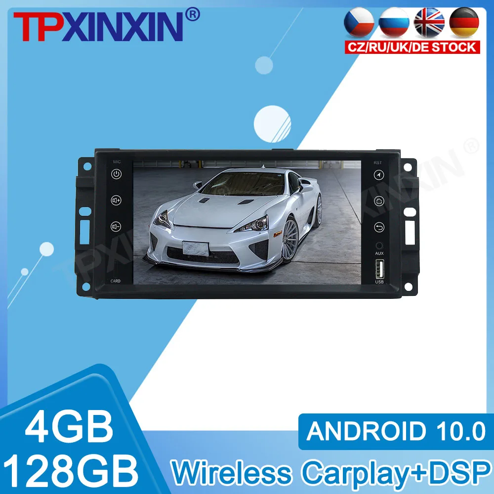 Android 10 4G+128GB For Jeep Wrangler Full Touch Car DVD Radio Multimedia IPS Screen Player With DSP Carplay GPS Navigation