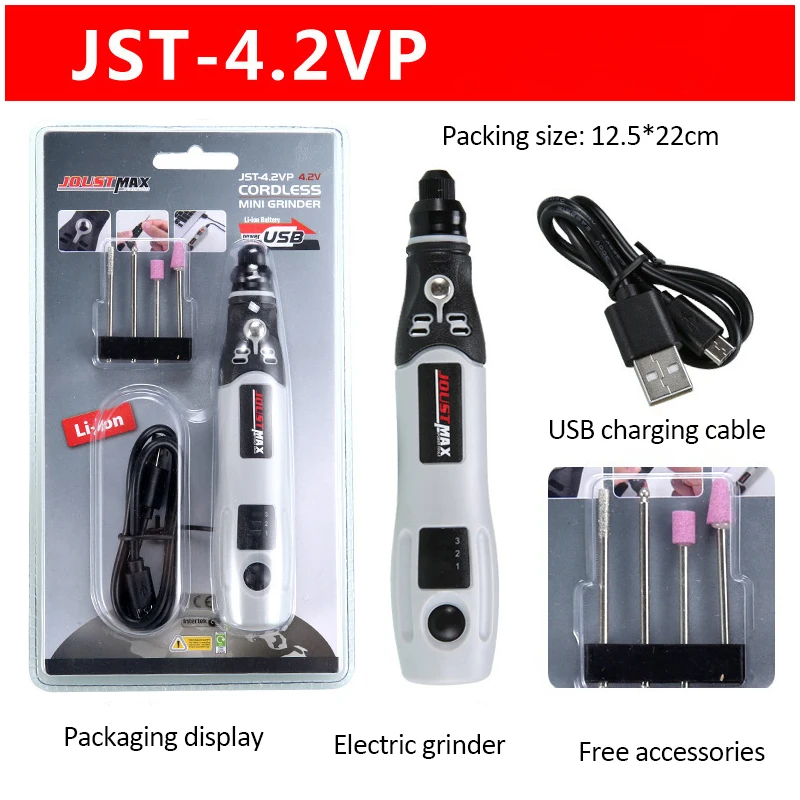 Rechargeable Variable Speed Mini Grinder Set USB Charging Electric Drill Engraving Pen Rotary Tools Kit for Polished Carving