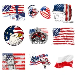 Patches Iron on Transfer for Clothing Thermo-stickers for Children Diy Flag Textile Vinyl Stripes Thermotransfer for Jacket J