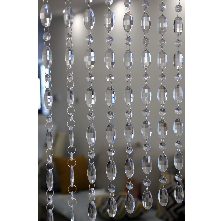 New Year Christmas Decorations for Home Luxury Bead Curtain Festival Celebration Wedding Decoration Stage Background Curtain image 4