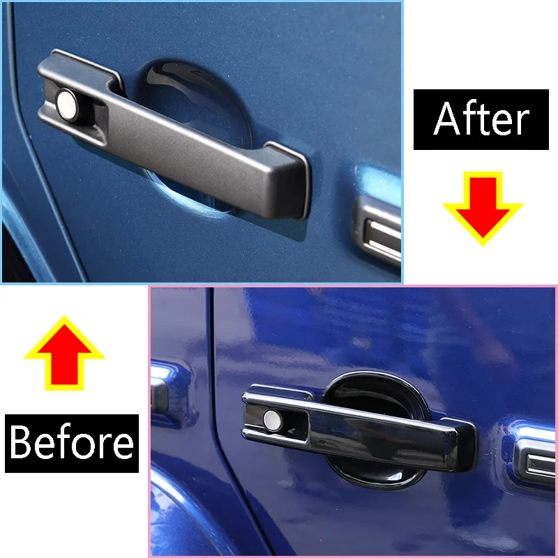 5 Pcs Glossy Black ABS Car Door Bowl Cover Trim For 19-20 Benz G-class G500 W463 G350  Car Accessories