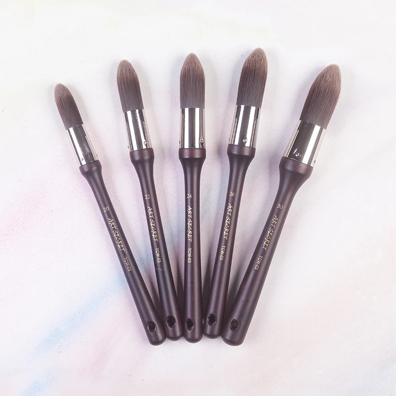 Artsecret TCW-03 Acrylic Oil Large Brush Multi-Purpose Stiff Synthetic Hair Long Wooden Handle Paints Tools Art Artist Supplies
