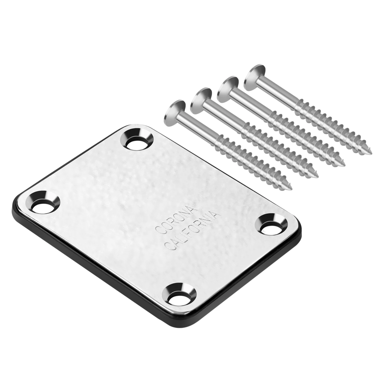 

Stainless steel guitar neck joint plate Electric Guitar Neck Joint Board 4 Holes With Screws Electric Guitar Bass Accessory