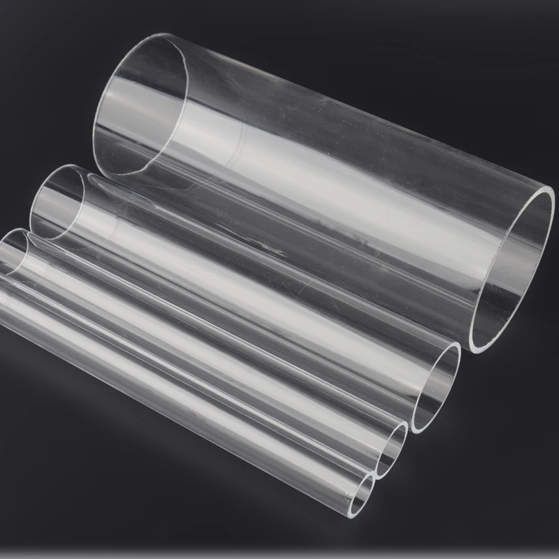 1pc 50cm Length OD 16~63mm Transparent Acrylic Pipe Tube Aquarium Accessories Fish Tank Plexiglass Water Supply Pipe Fittings