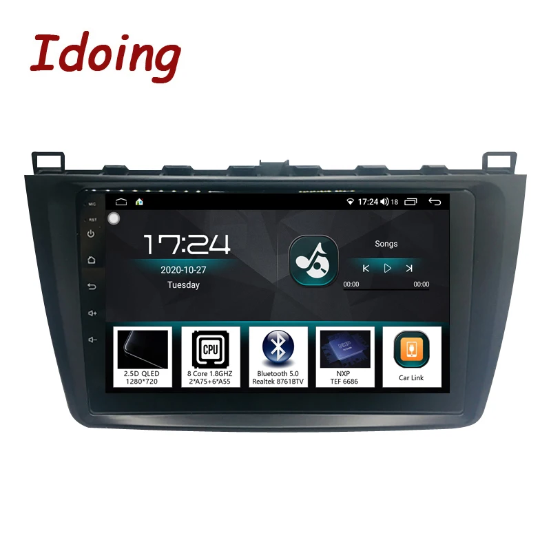 

Idoing 9"Android Car Radio Audio Multimedia GPS Player 2.5D For Mazda6 II Ultra Ruiyi 2 2007-2012 Head Unit Plug And Play 4G+64G