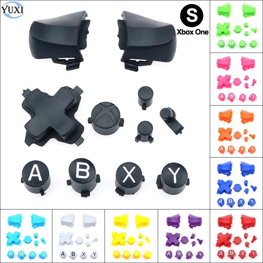 

YuXi For Xbox One S / Slim Controller ABXY Buttons Mod Kit D-pad Direction Button LT RT Game Accessories