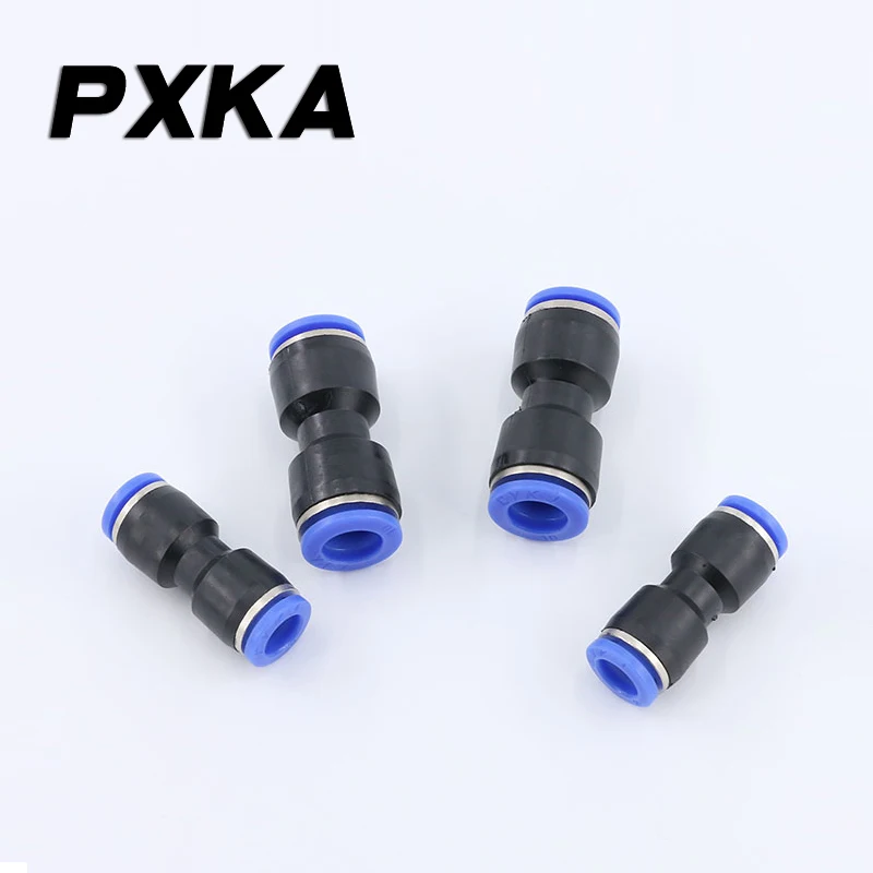 2PCS Air pipe quick connector 6 pneumatic 8mm conversion 10 plastic PU pipe 12 straight butt joint 16mm fittings