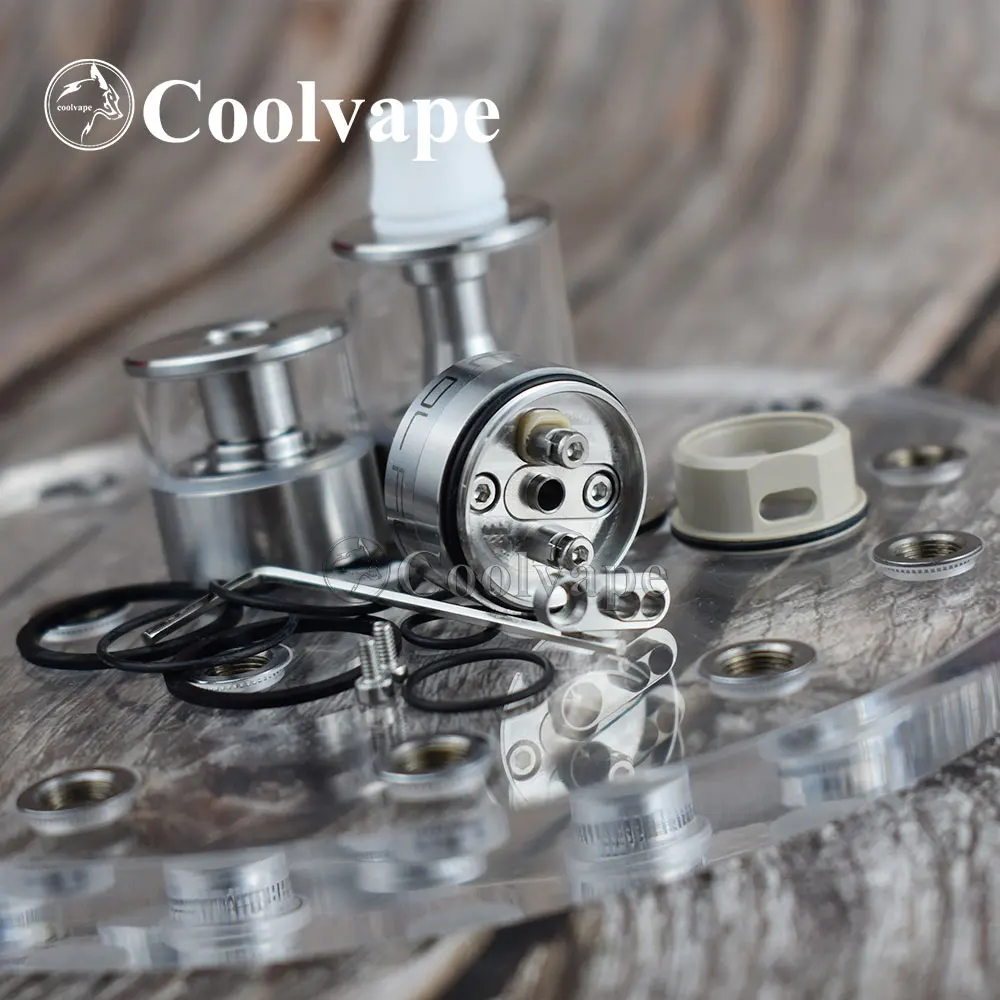 Coolvape Dvarw DL FL RTA Atomizer 6.0ml pojedyncza cewka budynek 24mm zbiornik do odbudowy przepływ powietrza wlot regulowany 316ss zbiornik rta