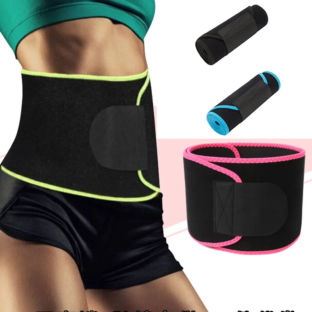 

Waist Support Shaper belt Waist Trimmer Belt Weight Loss Sweat Band Wrap Fat Sweat Belt for walking jogging#1205y30