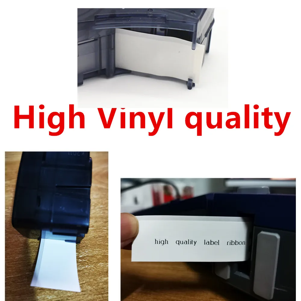 Imagem -03 - Tape 3pk Vinil Etiqueta Fita M21750595 Cartucho de Fita Preto Branco para Bmp21-plus Labeler Equipamentos Rotulagem Cabo de Alimentação Elétrica 1