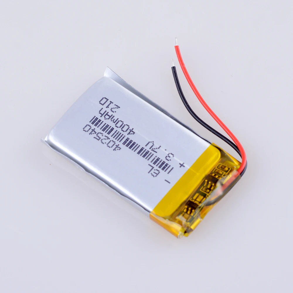 3.7V 400mAh 402540   แบตเตอรี่ลิเธียมลิเธียมไอออนโพลีเมอร์แบบชาร์จไฟได้