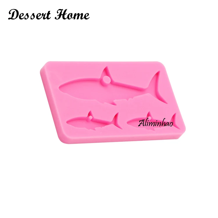 DY0102 epoxy resin molds Shark family mold for keychains Jewelry silicon molds for resin diy