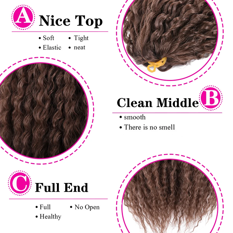 Brazilian Braids Synthetic Crochet Hair Afro Curls Braiding Hair Extensions For Women African Braided Kinky Curly Hair Ombre Red 3