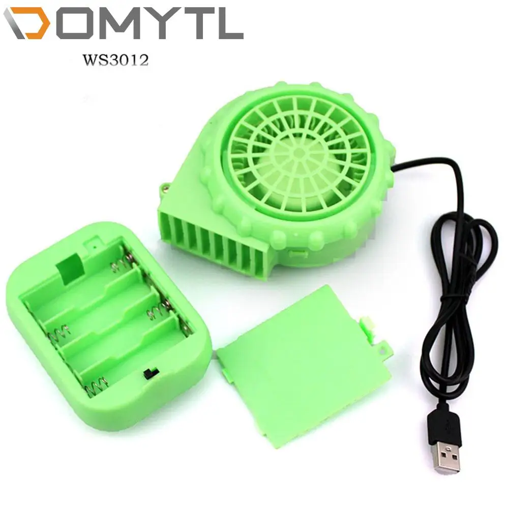 6V Model Pakaian Tiup Built-In Kotak Baterai Kipas Manekin Berjalan Alat Blower Usb Mini Pendingin Halloween